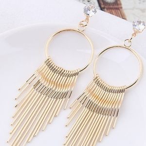 Tassel Drop Round Shaped Earrings